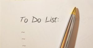 pen calendar to do checklist
